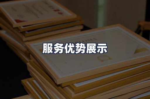 服务优势展示